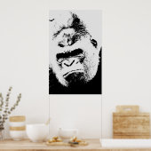 Poster d'art pop Gorilla en colère (Cuisine)