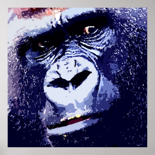 Poster d'art pop Gorilla Imprimer (Devant)