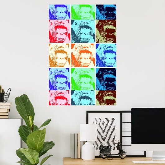 Poster d'art pop Gorilla Imprimer (Bureau à domicile)
