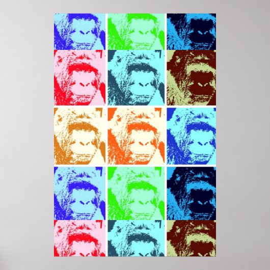Poster d'art pop Gorilla Imprimer (Devant)