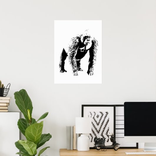 Poster d'art pop Gorilla Imprimer (Bureau à domicile)