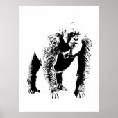 Poster d'art pop Gorilla Imprimer (Devant)