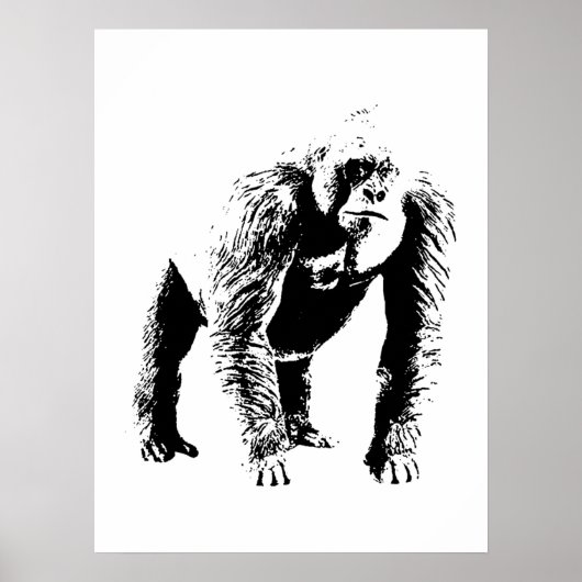 Poster d'art pop Gorilla Imprimer (Devant)