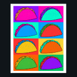 Poster d'Art Pop Taco<br><div class="desc">Épicez votre espace avec cette affiche vibrante Taco Pop Art ! Dotée d'un design audacieux et coloré, cette oeuvre donne vie au taco bien-aimé dans un style moderne et ludique. Idéal pour les cuisines, les salles à manger ou tout autre endroit qui a besoin d'une touche amusante et décalée. Que...</div>