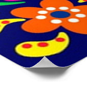 Poster d'art populaire Fleurs et Oiseaux (Coin)