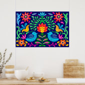 Poster d'art populaire Fleurs et Oiseaux (Cuisine)