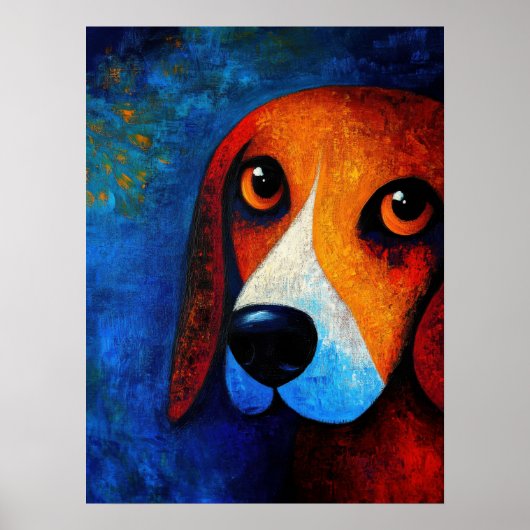 Poster d'art Portrait de chien (Devant)