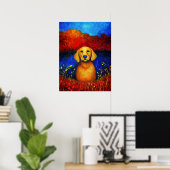 Poster d'art Portrait de chien (Bureau à domicile)