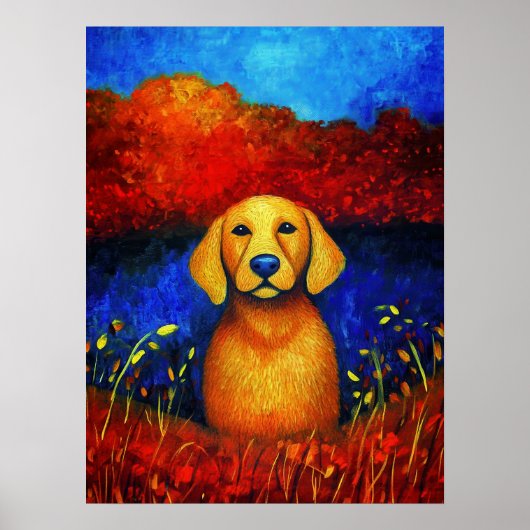 Poster d'art Portrait de chien (Devant)