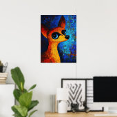 Poster d'art Portrait de chien (Bureau à domicile)