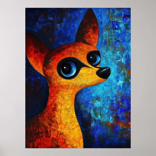 Poster d'art Portrait de chien (Devant)