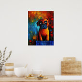 Poster d'art Portrait de chien (Cuisine)