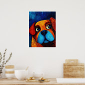 Poster d'art Portrait de chien (Cuisine)