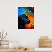 Poster d'art Portrait de chien (Cuisine)