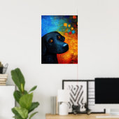 Poster d'art Portrait de chien (Bureau à domicile)