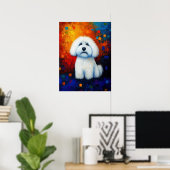 Poster d'art Portrait de chien (Bureau à domicile)