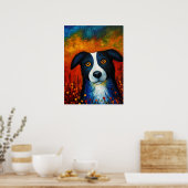 Poster d'art Portrait de chien (Cuisine)