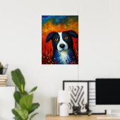 Poster d'art Portrait de chien (Bureau à domicile)