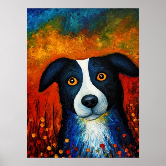 Poster d'art Portrait de chien (Devant)