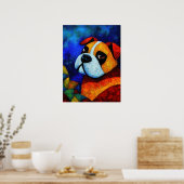 Poster d'art Portrait de chien (Cuisine)