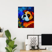 Poster d'art Portrait de chien (Bureau à domicile)