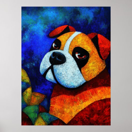 Poster d'art Portrait de chien (Devant)