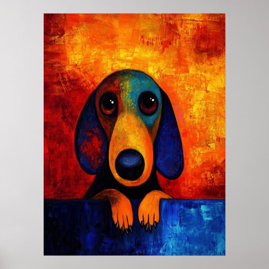 Poster d'art Portrait de chien (Devant)