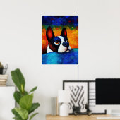 Poster d'art Portrait de chien (Bureau à domicile)