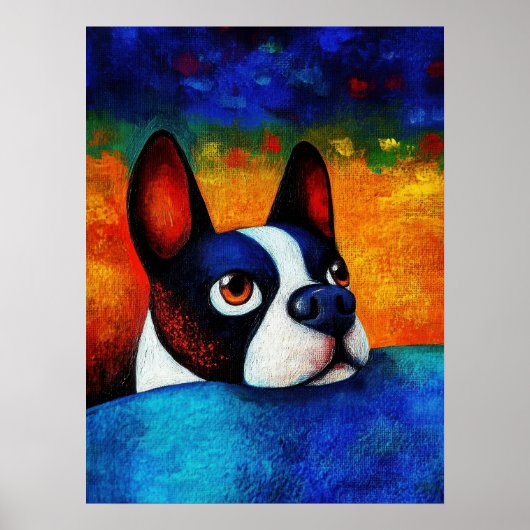 Poster d'art Portrait de chien (Devant)