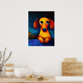 Poster d'art Portrait de chien (Cuisine)