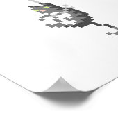 Poster d'art pour chat avec ballon Pixel (Coin)