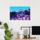 Poster d'art pour chauffeur de camion automobile (Bureau à domicile)