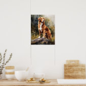 Poster d'art pour chiens de chasse de la Nouvelle- (Cuisine)