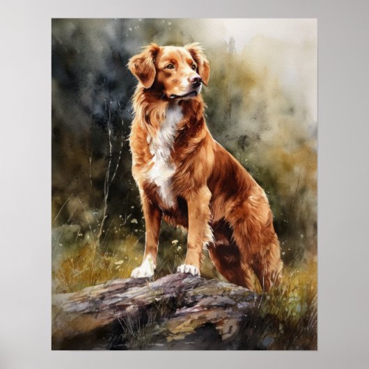 Poster d'art pour chiens de chasse de la Nouvelle- (Devant)