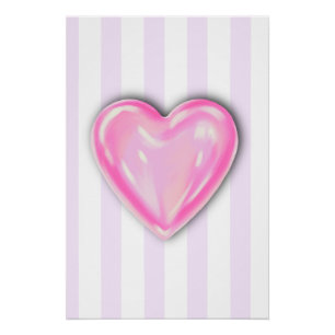 Poster d'art pour enfants Candy Heart