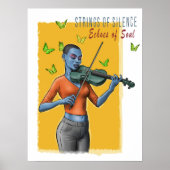 Poster d'art pour filles violon (Devant)