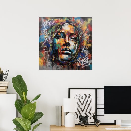 Poster d'art pour les femmes profondes et émotionn (Bureau à domicile)