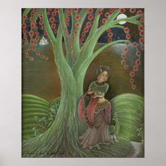 Poster d'art "Princesse de l'Inde" en bronze matte
