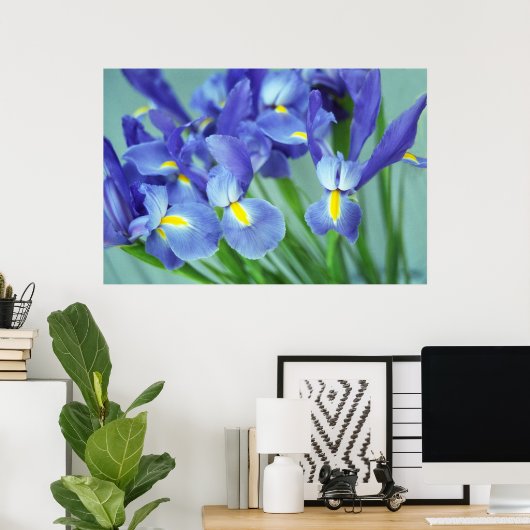 Poster d'art Printemps violet Iris (Bureau à domicile)