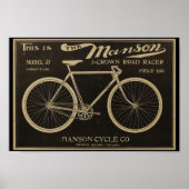Poster d'art publicitaire à vélo Manson 1899 Vinta (Devant)
