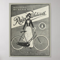 Poster d'art publicitaire de 1900 Vintage à vélo R