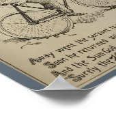 Poster d'art publicitaire du magazine Vintage Bicy (Coin)