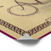 Poster d'art publicitaire du magazine Vintage Bicy (Coin)