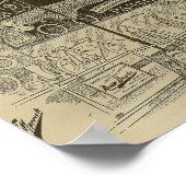 Poster d'art publicitaire du magazine Vintage Bicy (Coin)