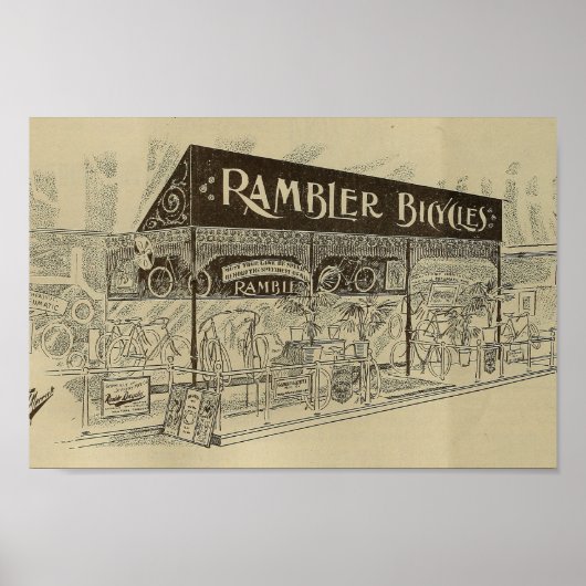 Poster d'art publicitaire du magazine Vintage Bicy (Devant)