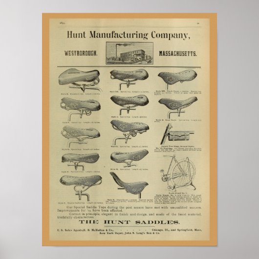 Poster d'art publicitaire du magazine Vintage Bicy (Devant)