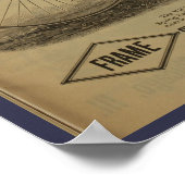 Poster d'art publicitaire du magazine Vintage Bicy (Coin)