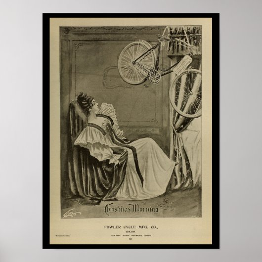 Poster d'art publicitaire du magazine Vintage Bicy (Devant)