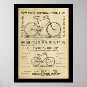 Poster d'art publicitaire du magazine Vintage Bicy