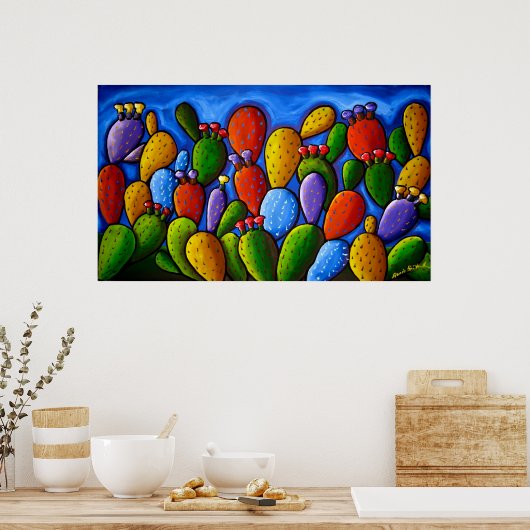 Poster d'art Rainbow Prickly Pear Cactus (Cuisine)